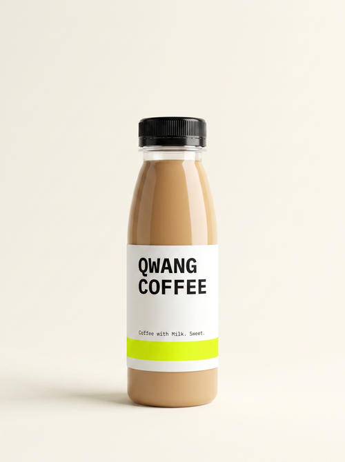 Qwang Coffee 300ml bottle — sweet bottled coffee with milk, Singapore